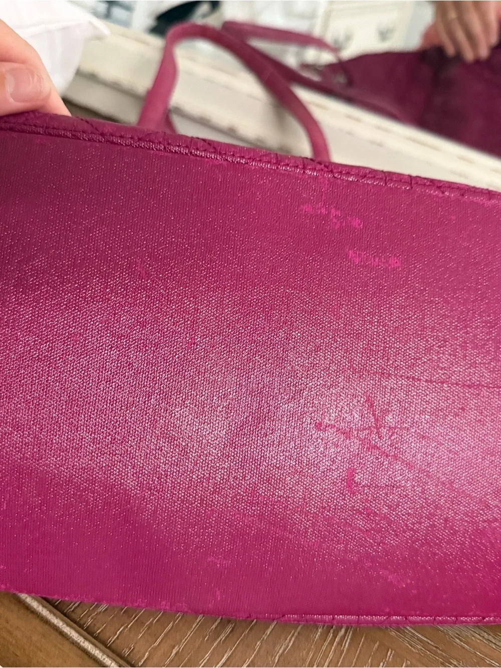Dior Quilted Tote in Raspberry Pink with Signature Charm